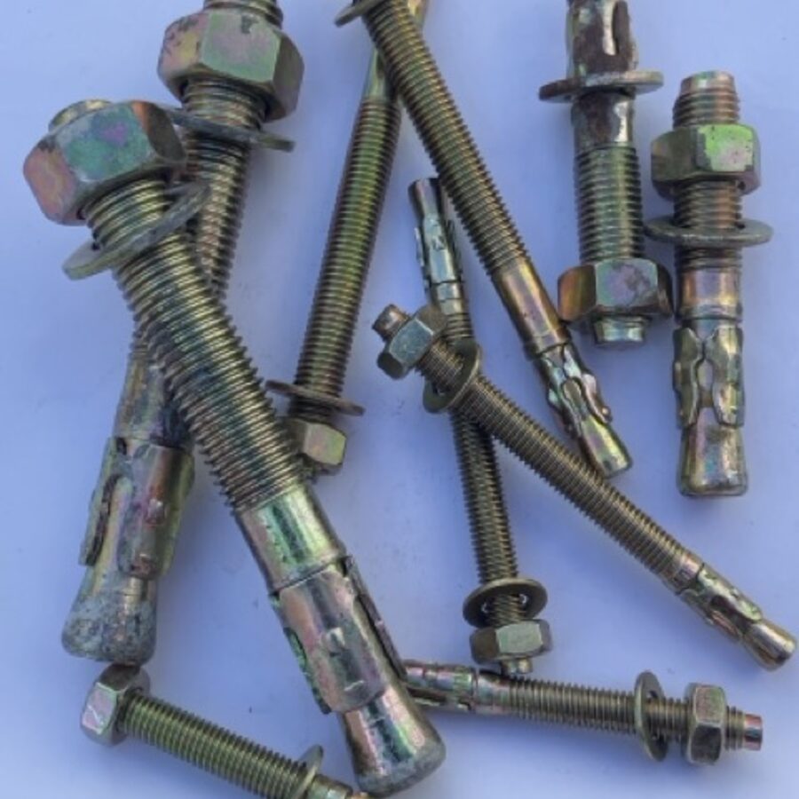 Sleeve and wedge anchors with bolts